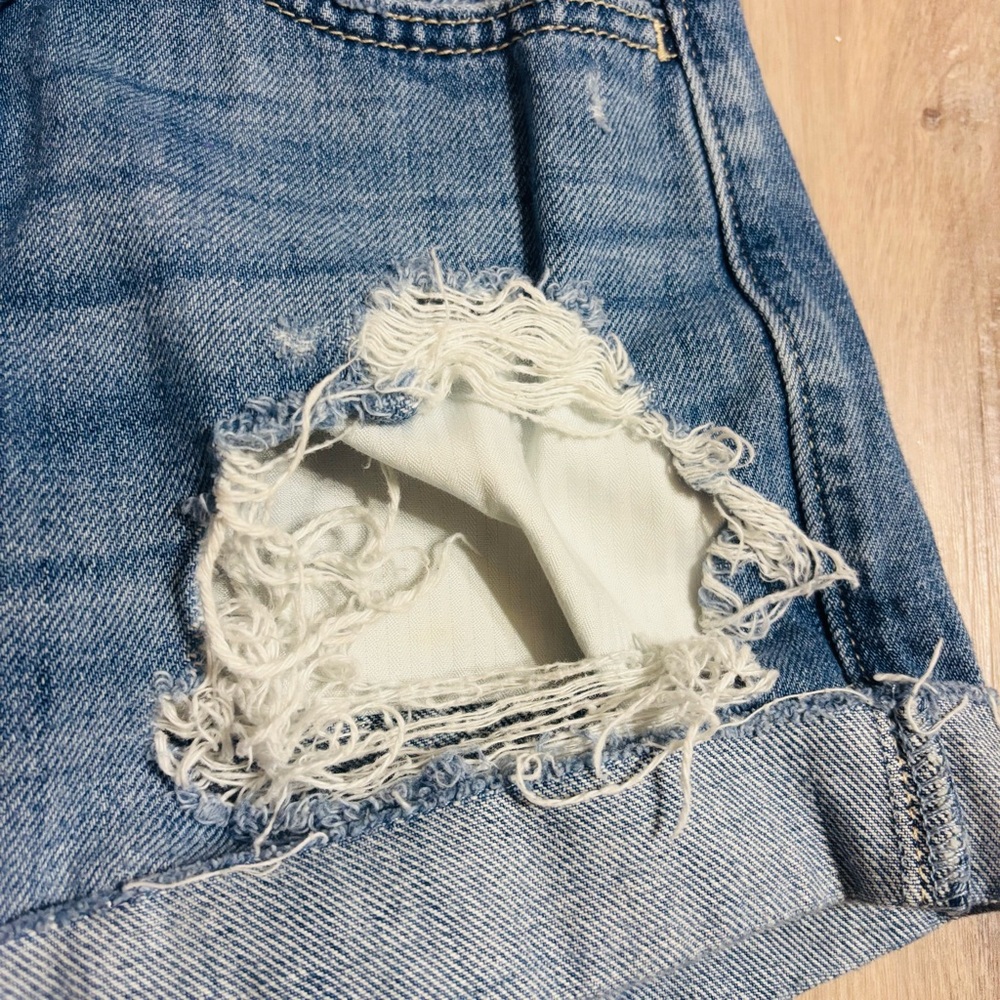 Women’s Hollister High-Rise Denim Shorts button fly size 3 W26 - Picture 6 of 7